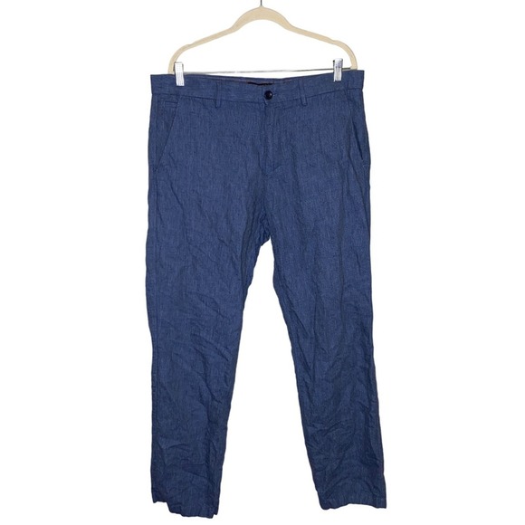 Banana Republic Men’s Linen Blend Aiden Fit Trousers - Picture 1 of 9